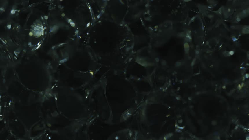 A bunch of bubbles float together