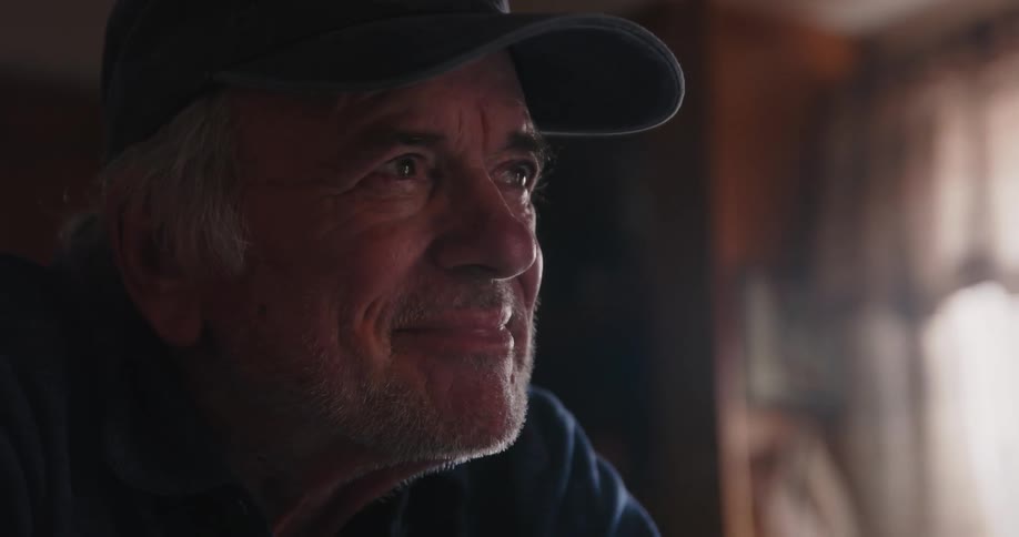 Portrait of a happy and emotional elderly person