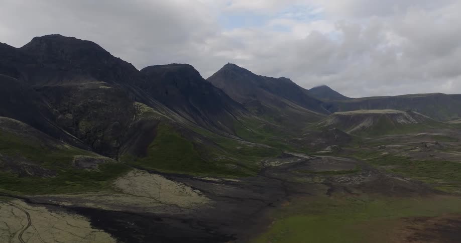 Landscape of mountains at midday