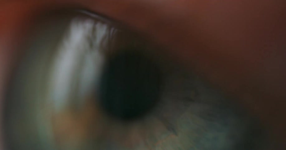Close up of hazel eye pupil and iris