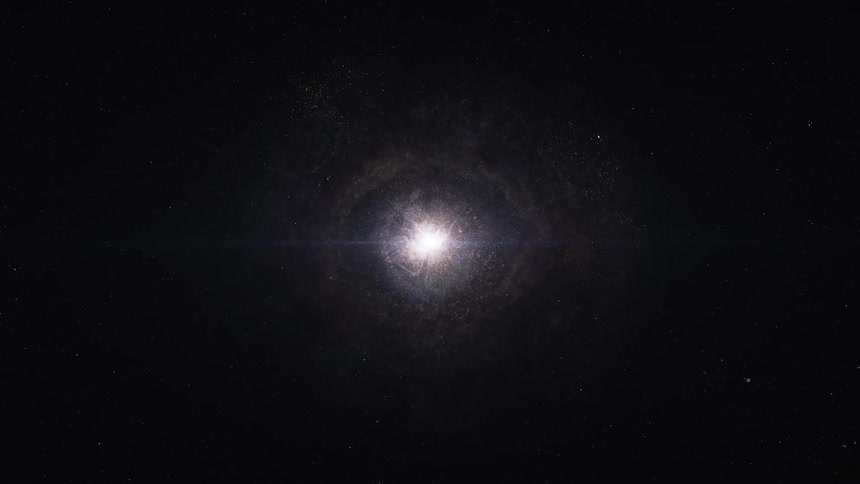 The galaxy illuminates the vast expanse of space with its radiant stars