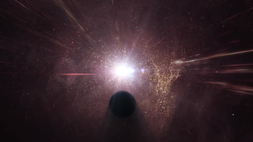 The stars cover the sky in outer space