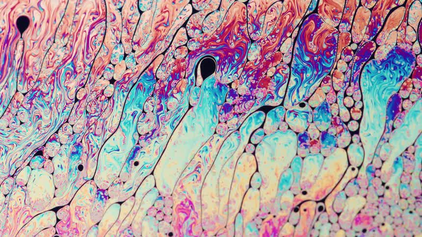 Colorful abstract liquid ripples