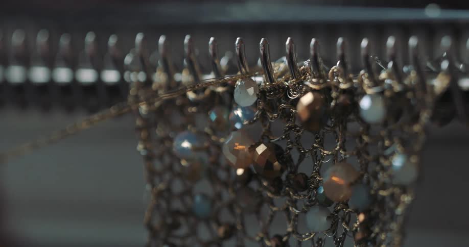 Jewelry is being made on a machine