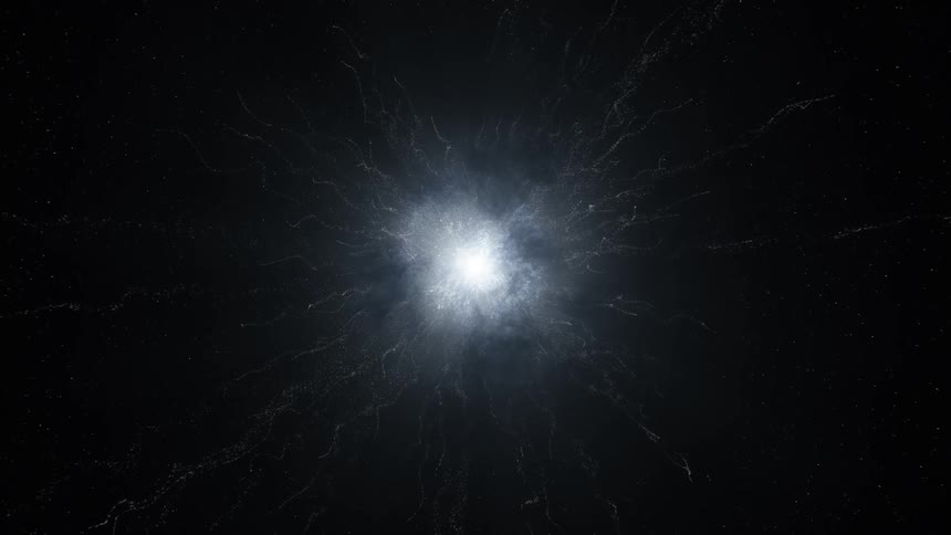 A star shines in space
