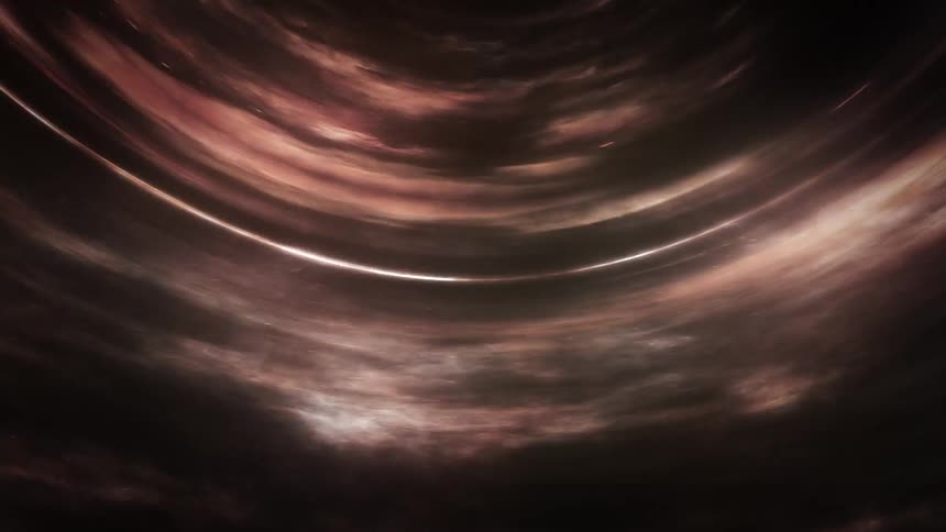 Abstract circle of light rays rotating