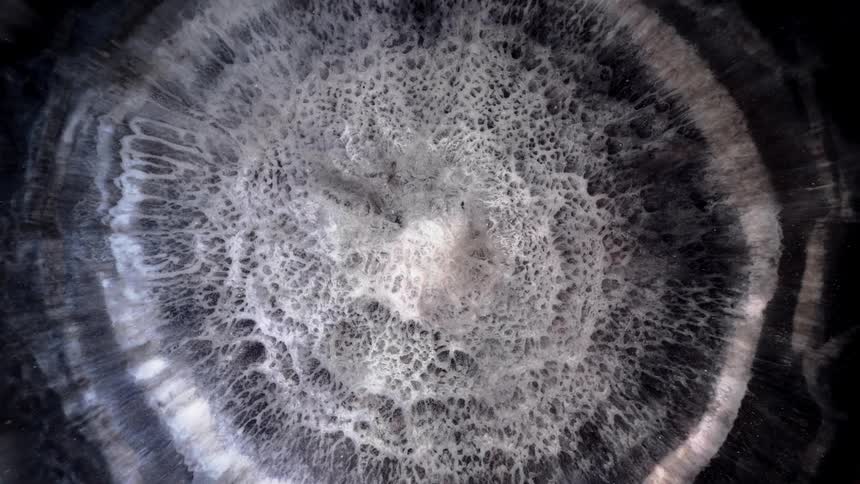 The clouds move out in a circle