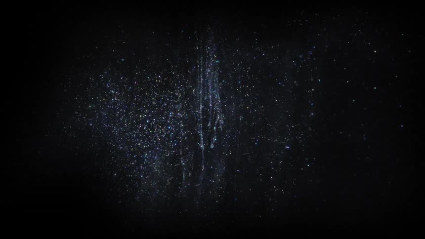 The graphic is floating glitter all over