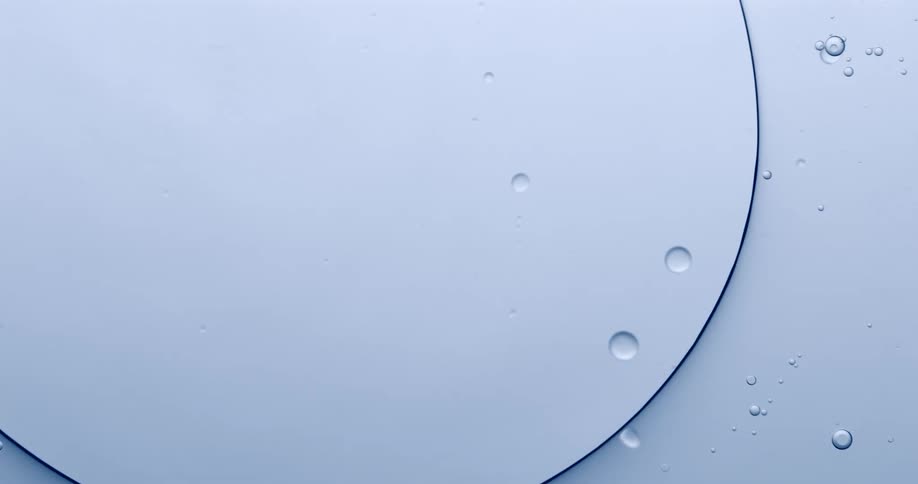 The bubble grows and spreads in the water