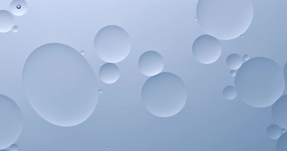 Burbles from blue paint moving and bunding together