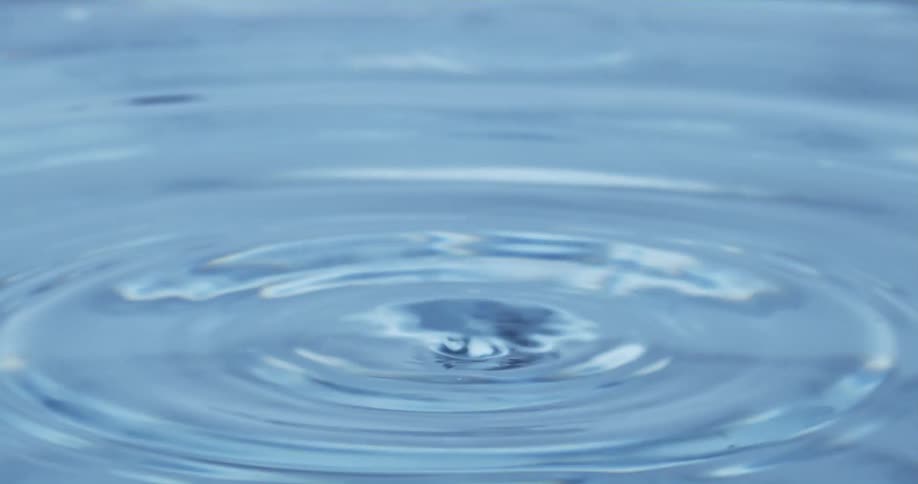 A drop falls into the water