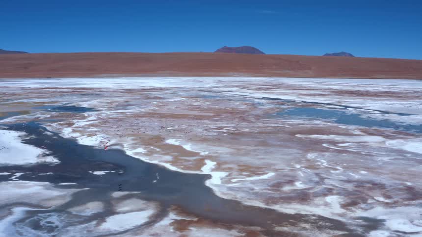 A clip of a frozen artic