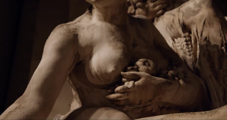 Close up of a classical marble scultpure