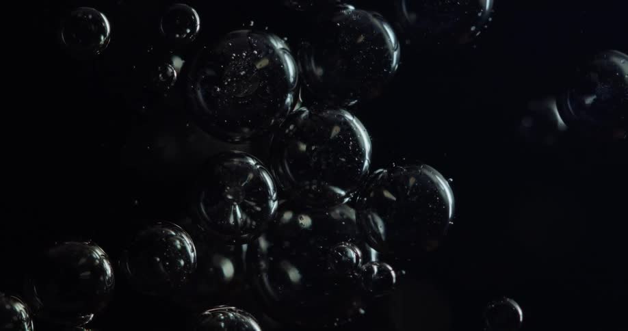 The bubbles bounce against each other and combine