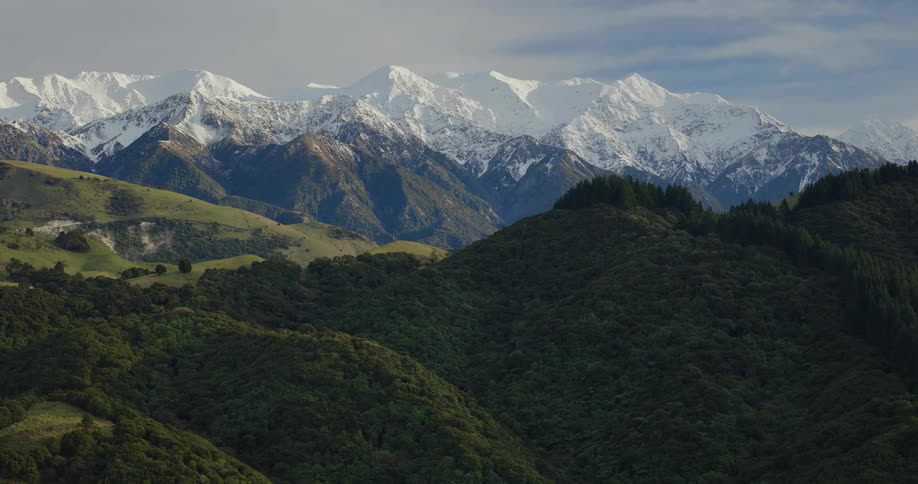 An aerial view of the mountains