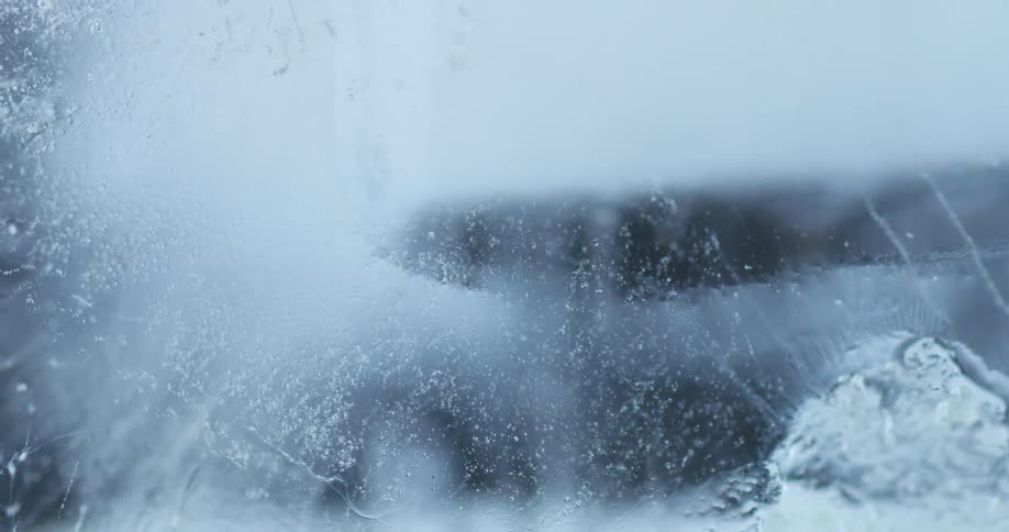 The window is all frosted