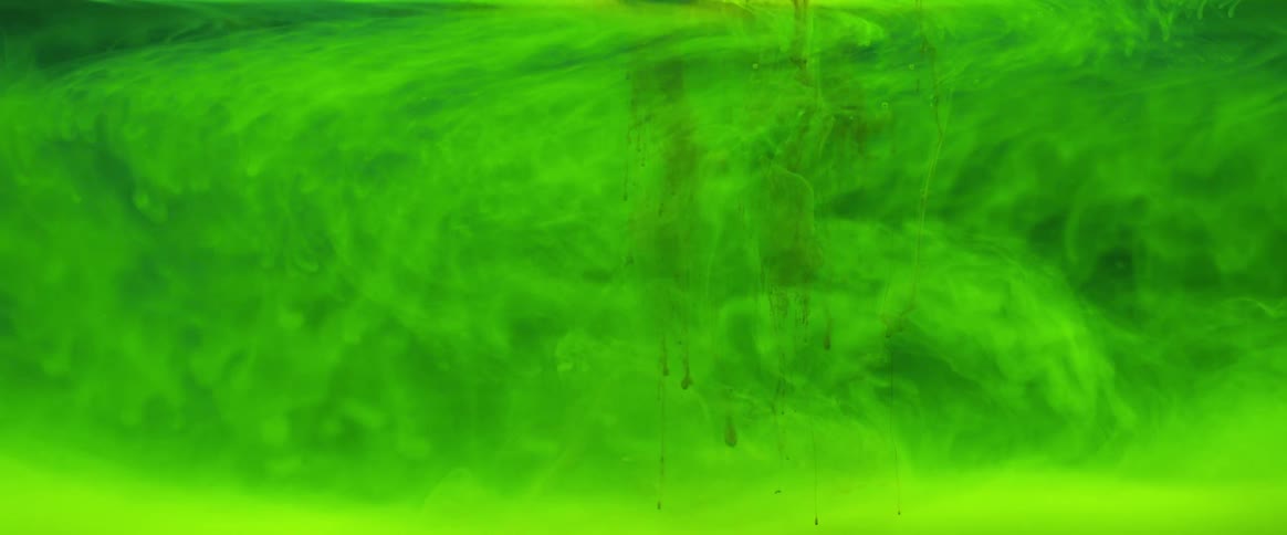 Green smoke and toxic fallout fills the atmosphere