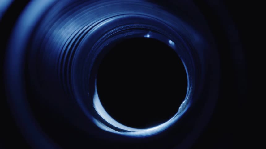 Light temporarily illuminates inside of pipe