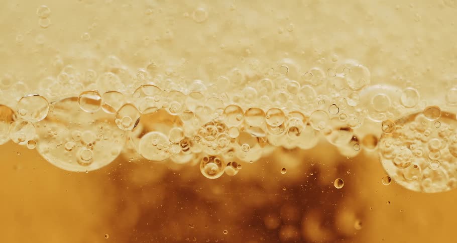 The bubbles rise to the top