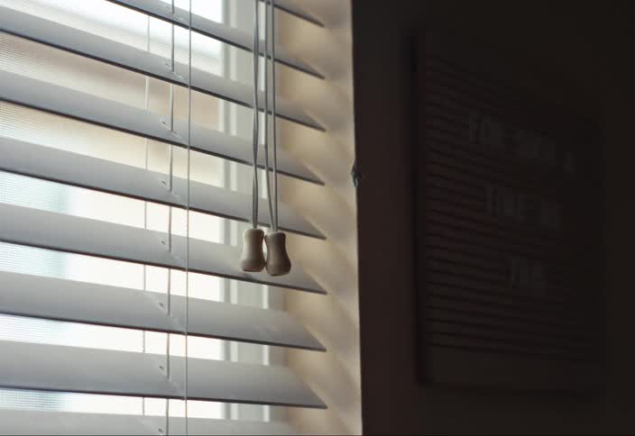 Venetian blinds on a window