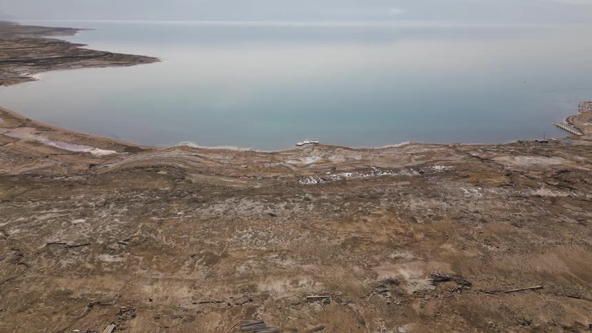 Landscape of a vast natural lake during the day