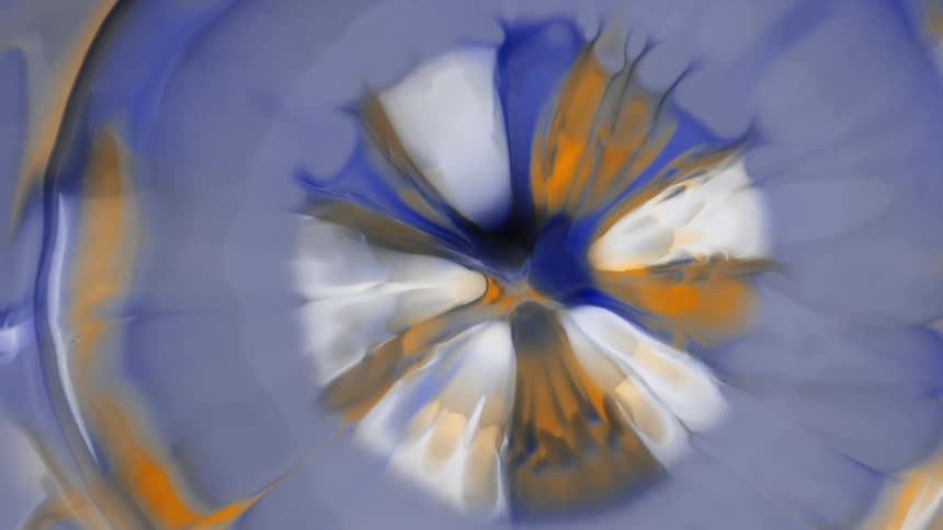 Abstract psychedelic streaks of color flowing out the center