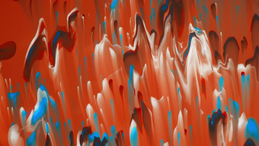Abstract art of colorful paint rising in red white and blue