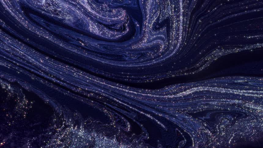 Dense shiny and abstract liquid in a special effect