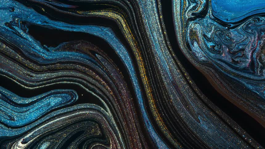 Dense shiny and abstract liquid in special effects