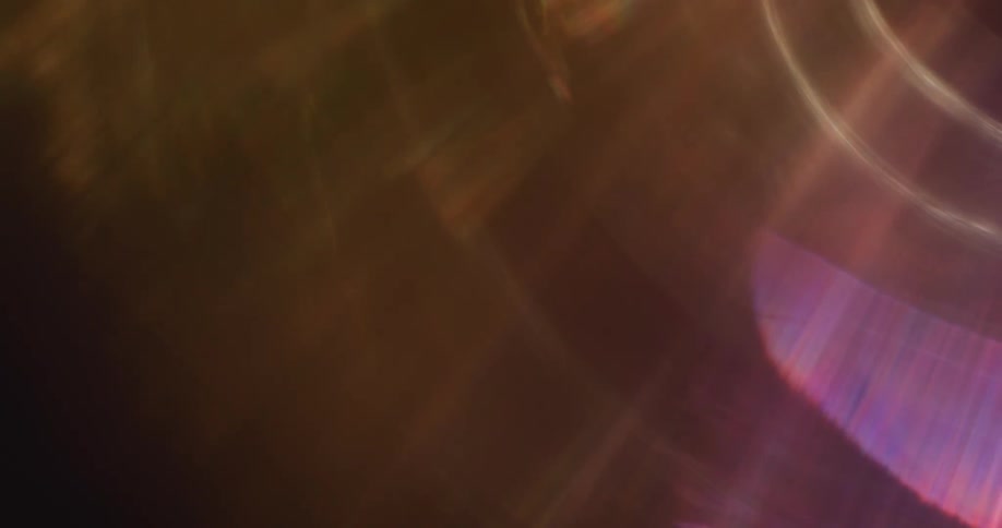 Light rays form concentric rings of various color in the air