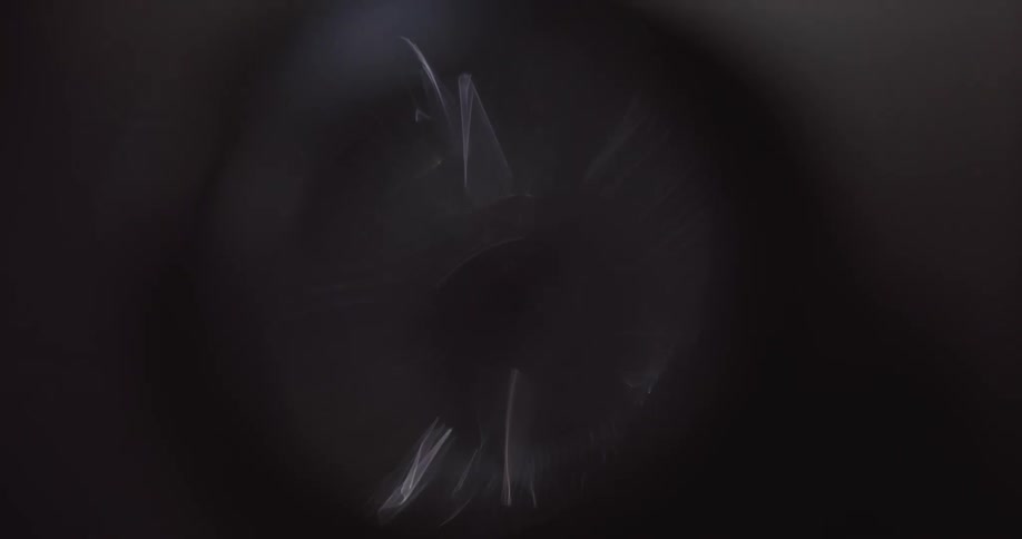 An oval light ray in the dark
