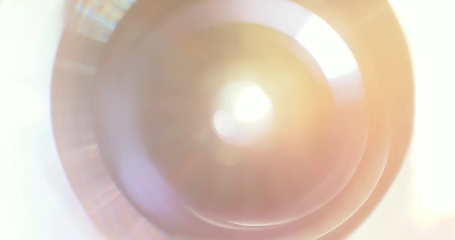 Abstract light reflections on a circular object