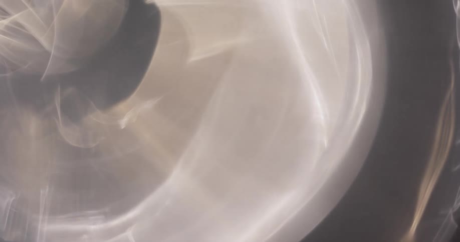 A reflective rotating light in a dark space