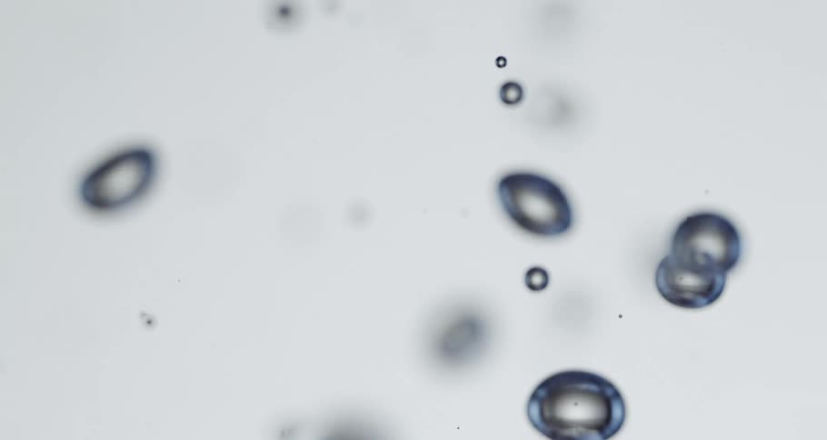 Abstractly moving water bubbles