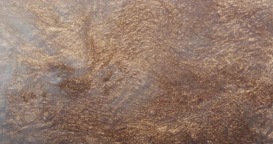 Water with abstract glitter in a special effect