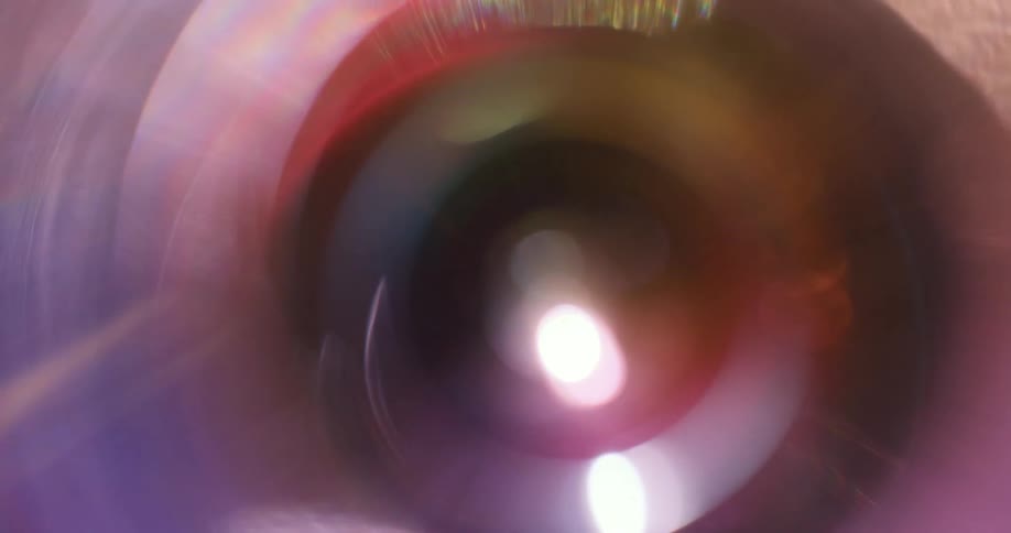 A close up clip of a rotating light