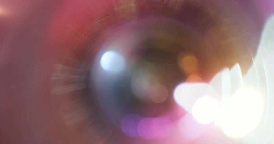 Abstract light reflections in a circular motion