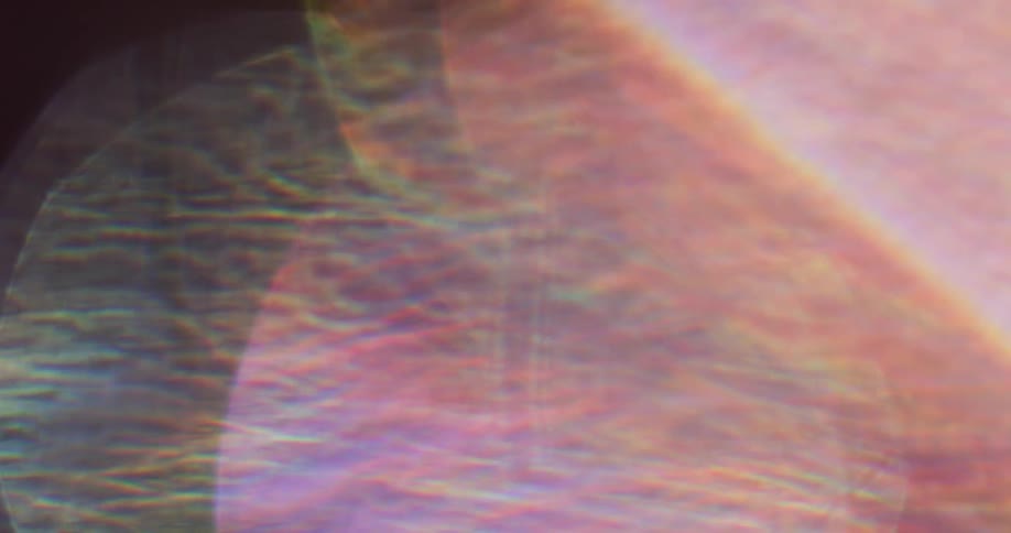 Distorted light reflection at night