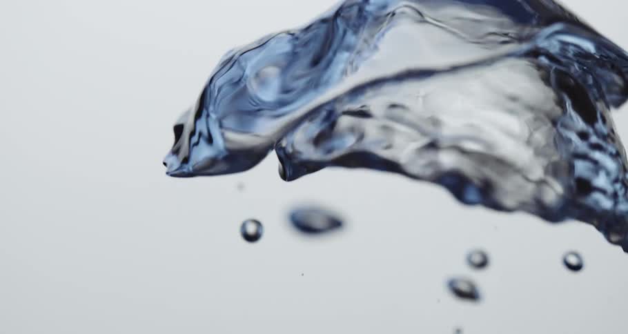 Rippling air bubbles float up clear water