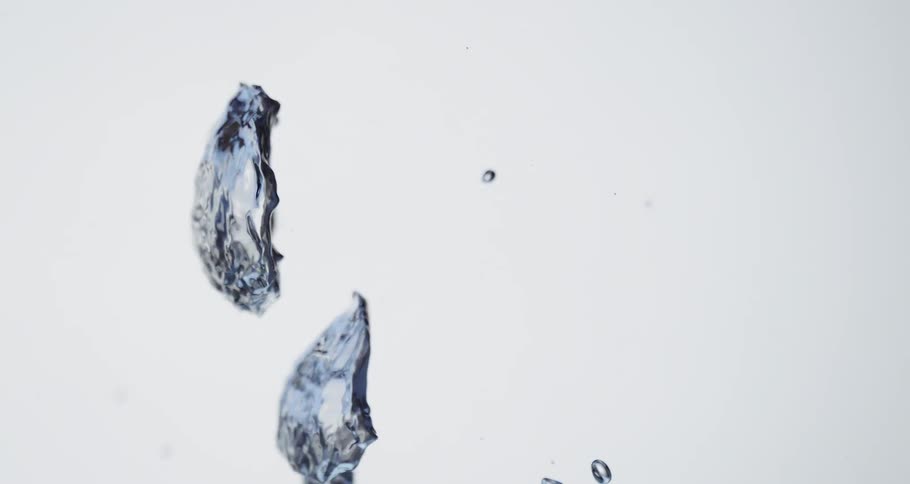 Air bubbles move right to left on clear water