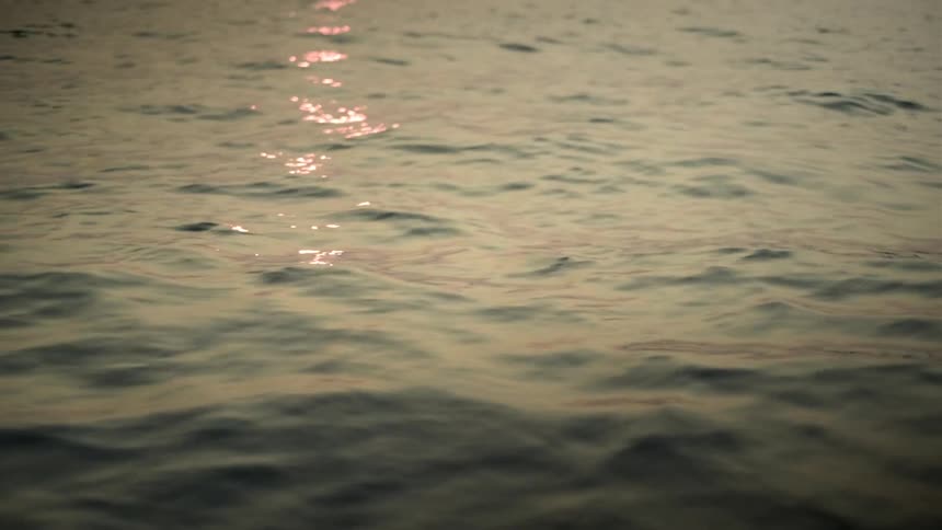 Rippling water in a calm sea