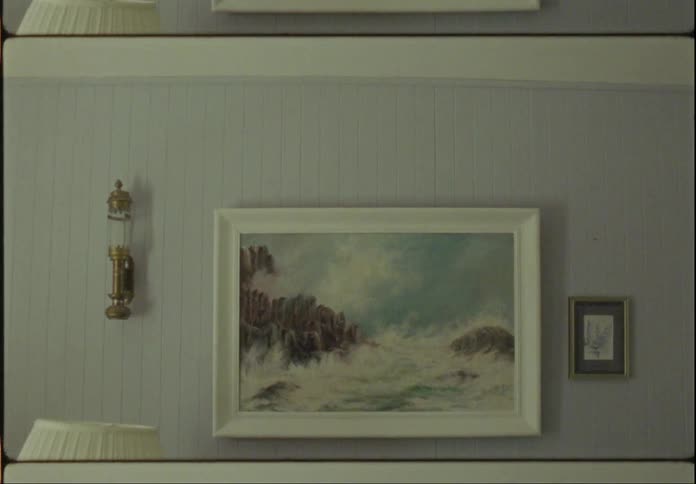 Interior design of a wall with a work of art