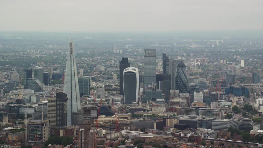 Metropolitan city skyline with towers and skyscrapers