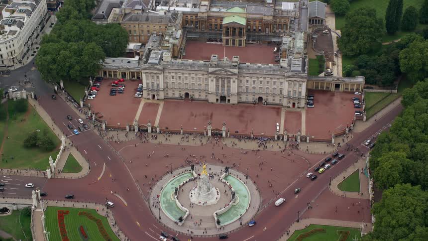 Aerial view of buckingham palace