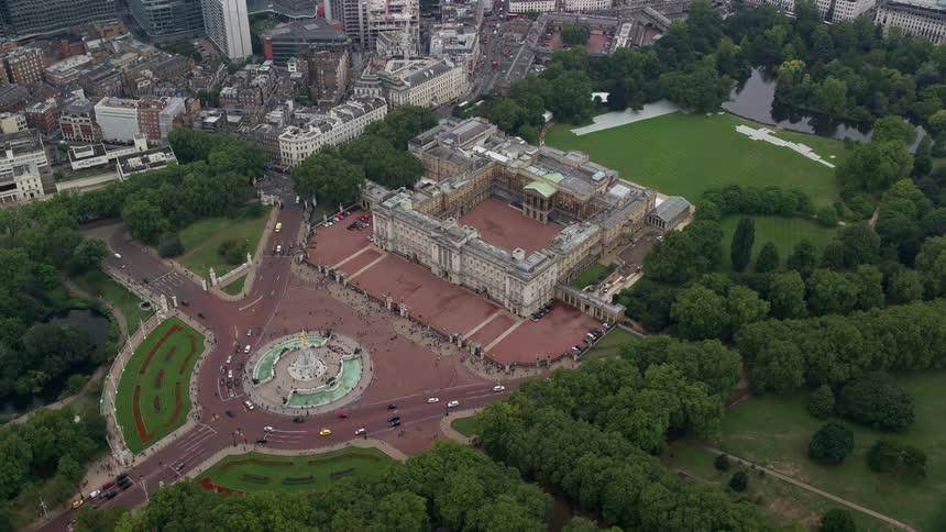 Aerial view of buckingham palace