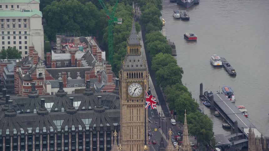 London skyline with big ben and environs