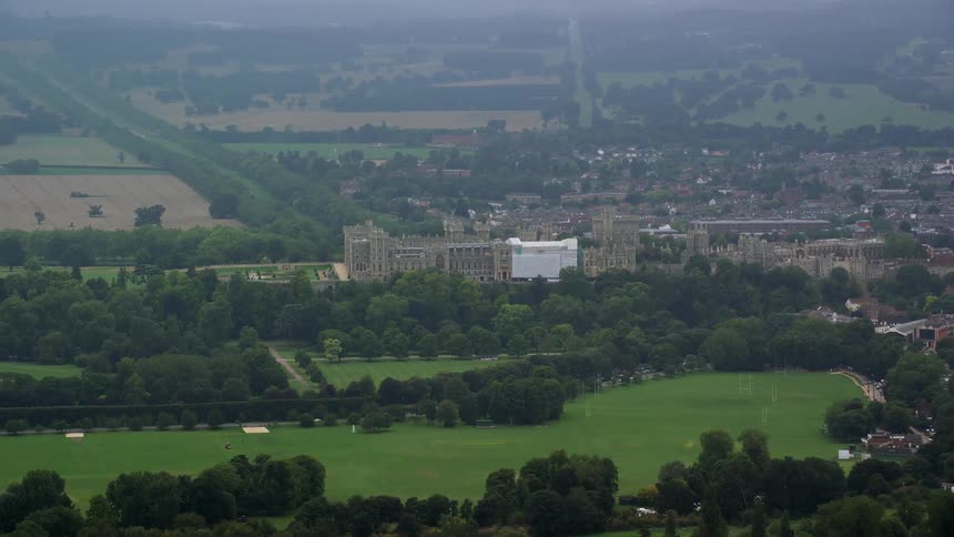 Aerial view of windsor castle