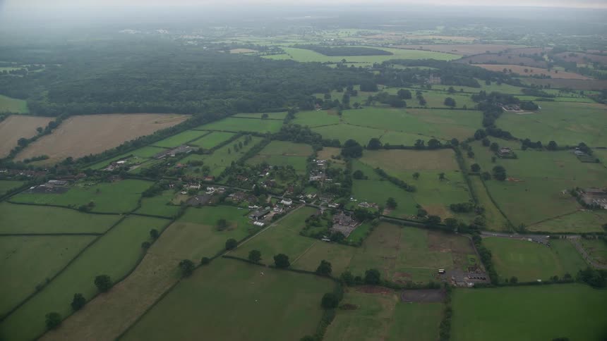 A rural region with a small village