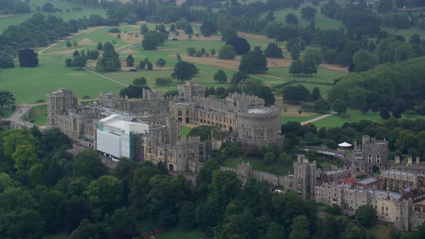 Aerial view of windsor castle