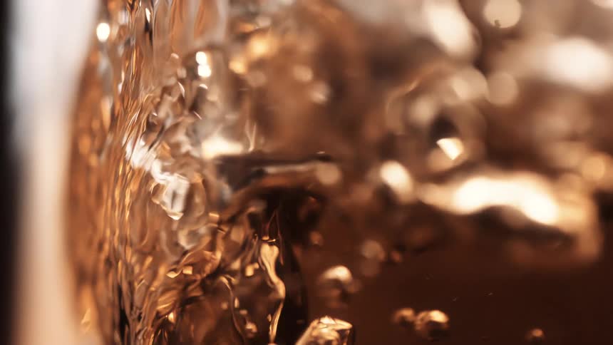 Close up of brown liquid